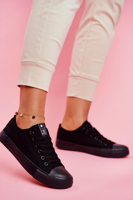 Féminin Modèle classique chaussures décontractées couleur noire Ecoma