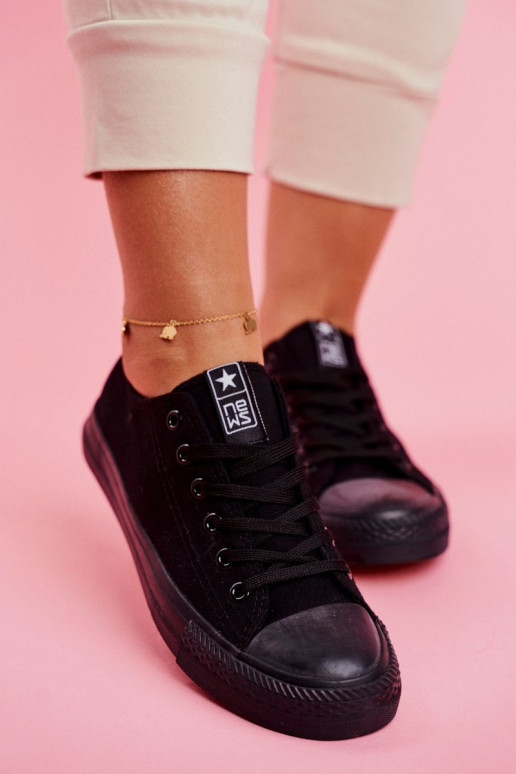 Féminin Modèle classique chaussures décontractées couleur noire Ecoma