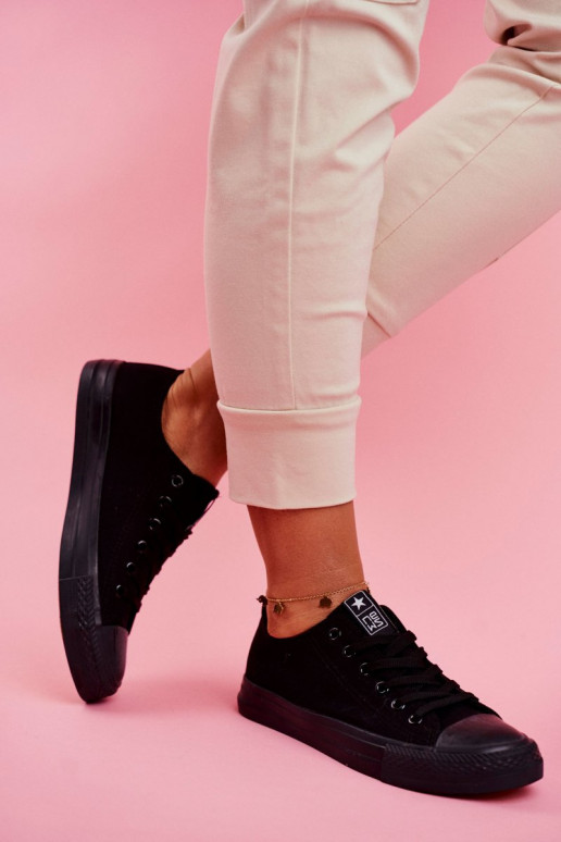 Féminin Modèle classique chaussures décontractées couleur noire Ecoma