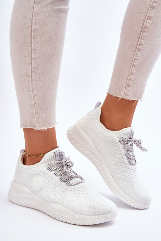 Féminin Style sportif chaussures Memory Foam Big Star HH274296 couleur blanche