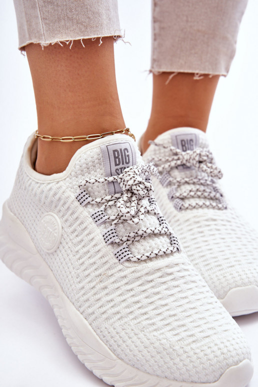 Féminin Style sportif chaussures Memory Foam Big Star HH274296 couleur blanche