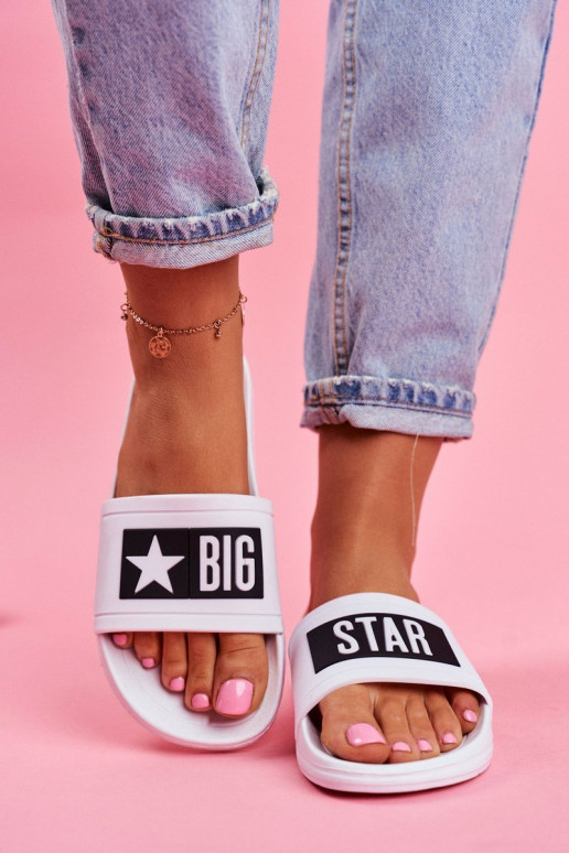 Pantoufles pour femmes Big Star couleur blanche DD274A264