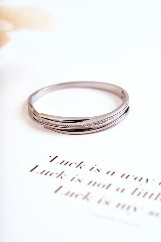 Un bracelet Acier avec des yeux qui clignotent couleur argent Myrens