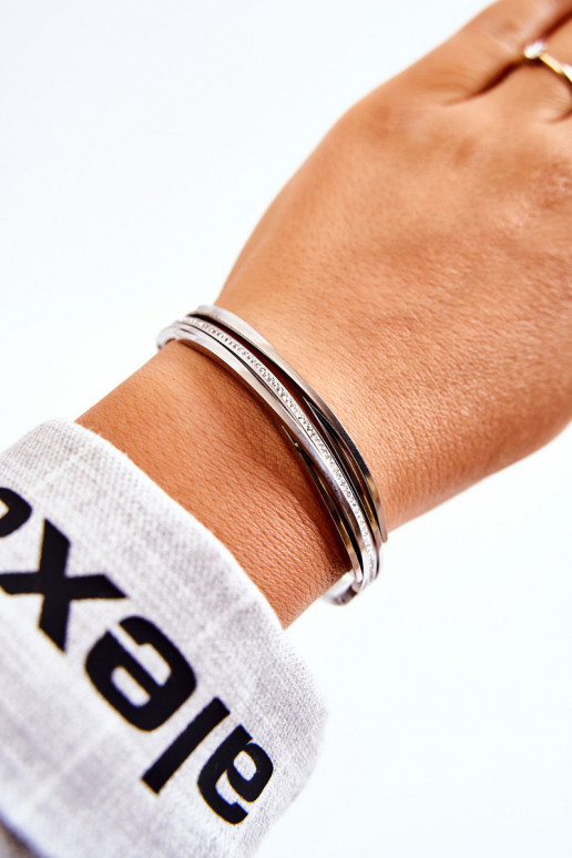 Un bracelet Acier avec des yeux qui clignotent couleur argent Myrens