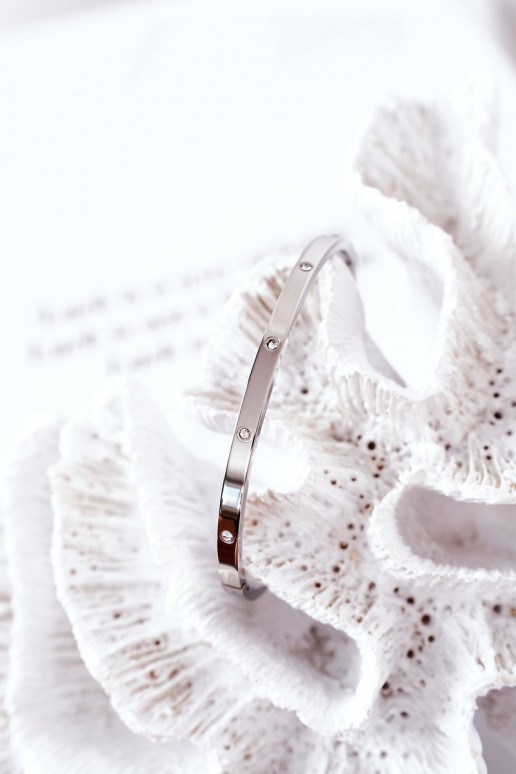 Bracelet en acier avec des yeux qui clignotent couleur argent