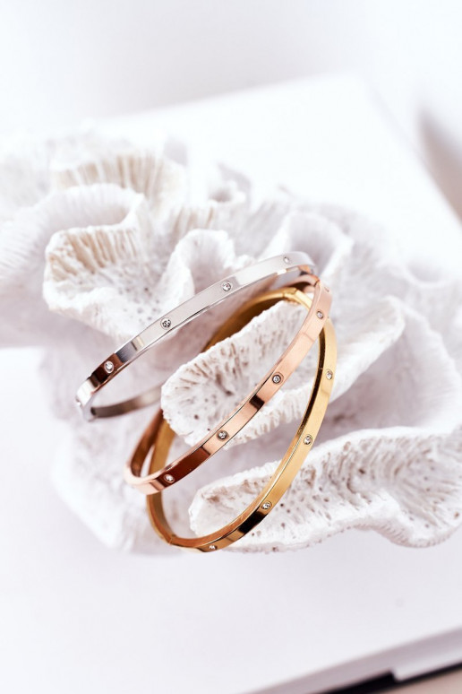 Bracelet en acier avec des yeux qui clignotent couleur argent