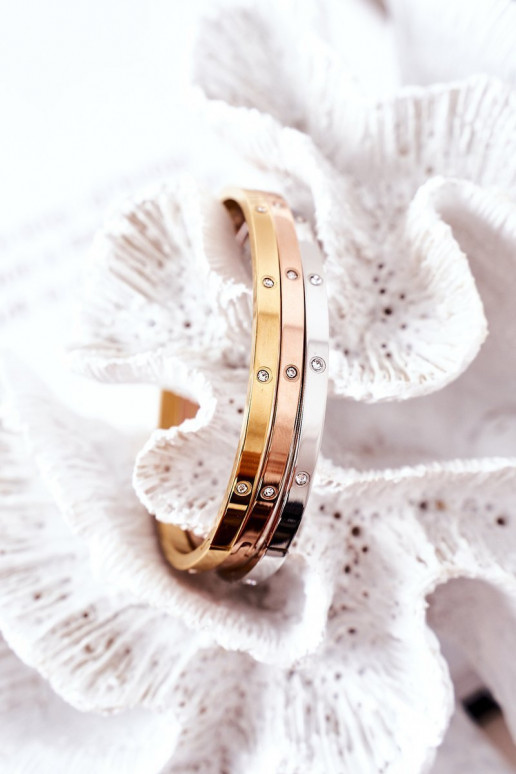 Bracelet en acier avec des yeux qui clignotent couleur argent