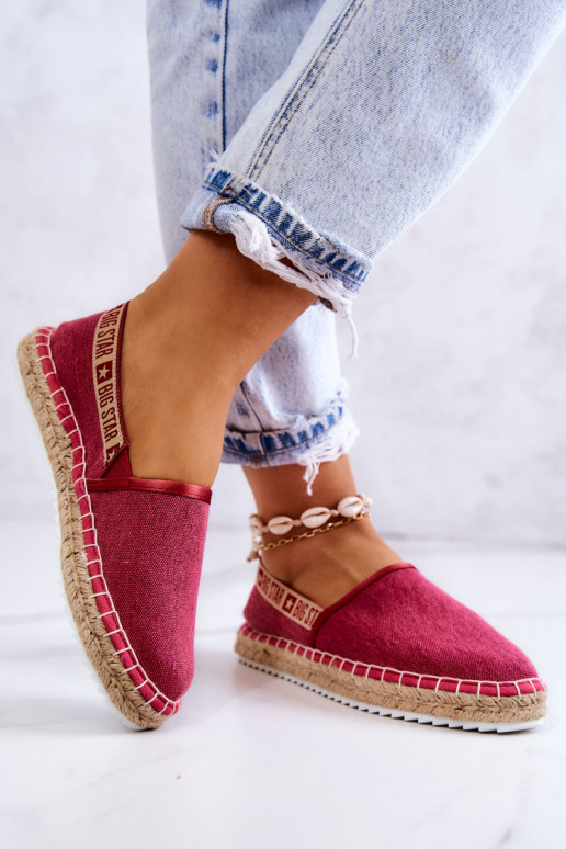  espadrilles Un modèle convaincant Big Star JJ274880 Rose foncé