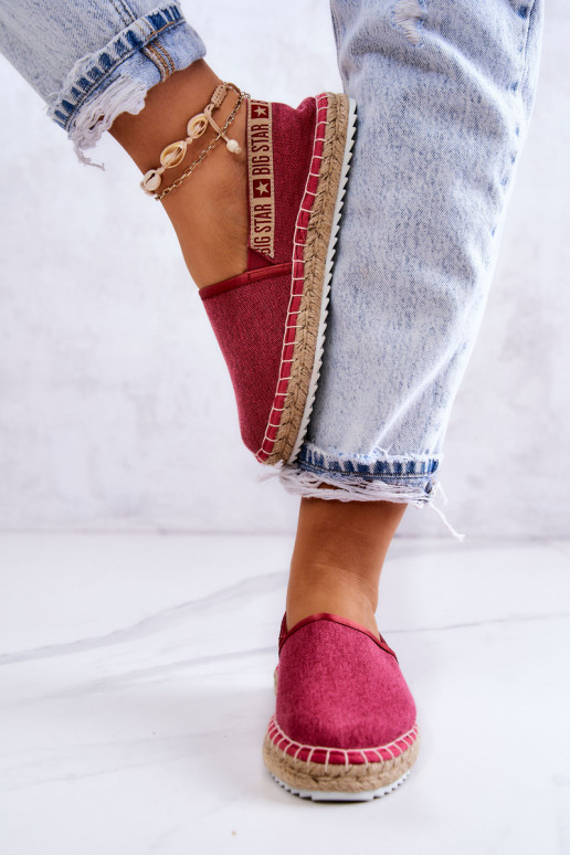  espadrilles Un modèle convaincant Big Star JJ274880 Rose foncé