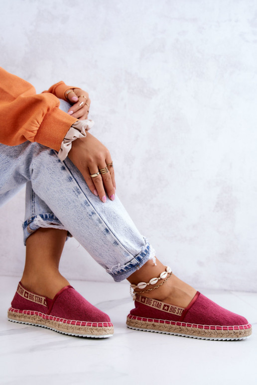  espadrilles Un modèle convaincant Big Star JJ274880 Rose foncé