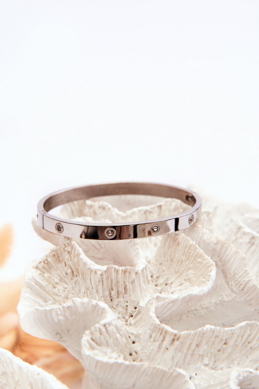 Bracelet en acier avec des yeux qui clignotent couleur argent Lauren