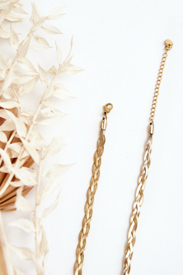 Collier élégant serpent couleur or 2
