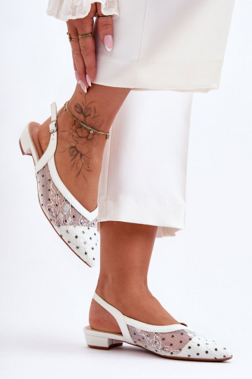 Ballerines avec des points couleur blanche Adore