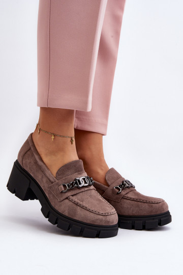 Mocassins Sur des talons massifs beige Eriella 2