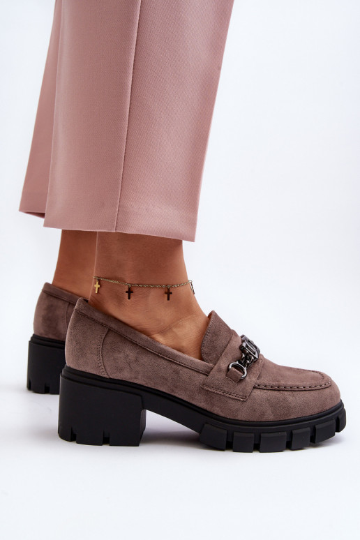 Mocassins Sur des talons massifs beige Eriella