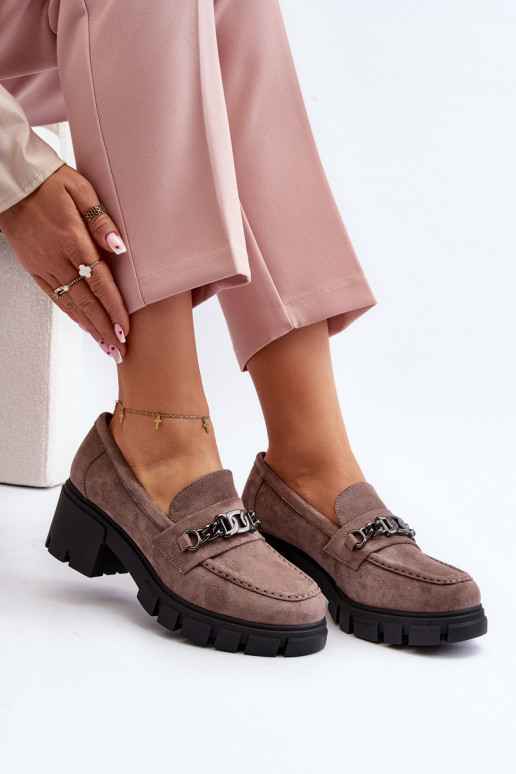 Mocassins Sur des talons massifs beige Eriella