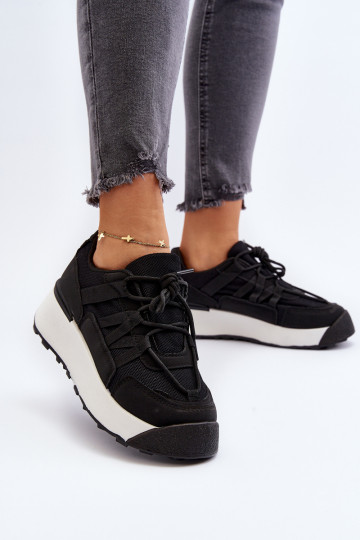 Chaussures de sport pour femmes, baskets couleur noire Phyrena