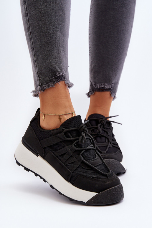 Chaussures de sport pour femmes, baskets couleur noire Phyrena