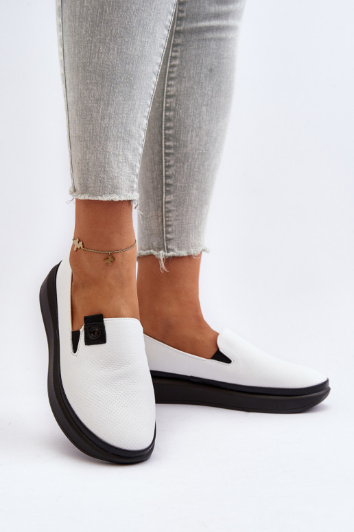 Féminin espadrilles Peau avec une plateforme couleur blanche Tigera