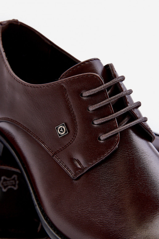 Mâle Style élégant chaussures marron Jenavee