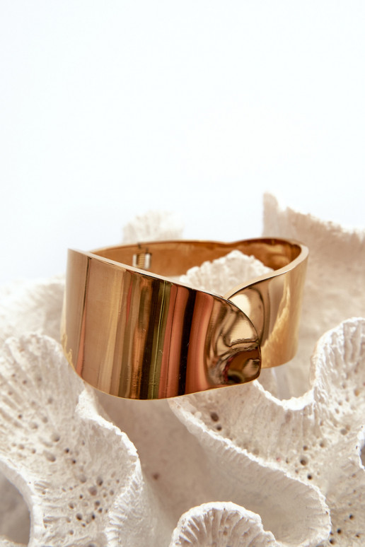 Gładka Un bracelet en acier inoxydable couleur dorée