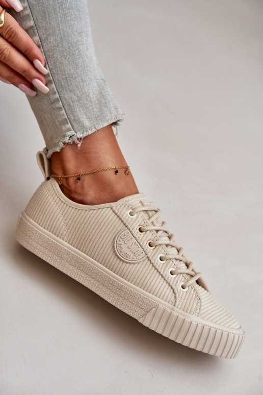 Velours Chaussures de loisirs réchauffer Big Star OO274812 Hi-Poly System beige