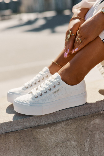 Chaussures de loisirs avec de la dentelle Lee Cooper LCDANS-25-31-3438L couleur blanche 2