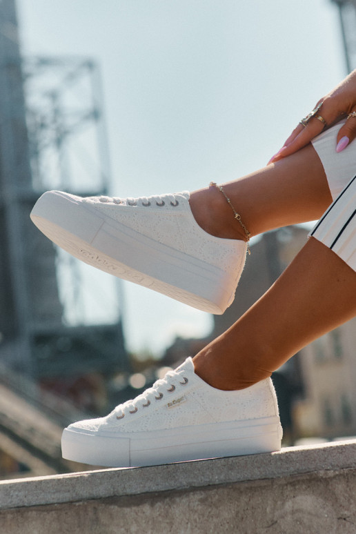 Chaussures de loisirs avec de la dentelle Lee Cooper LCDANS-25-31-3438L couleur blanche