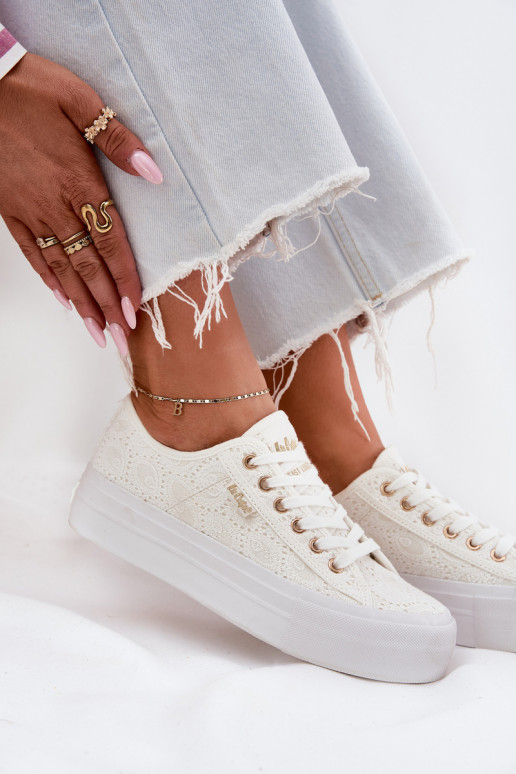 Chaussures de loisirs avec de la dentelle Lee Cooper LCDANS-25-31-3438L couleur blanche