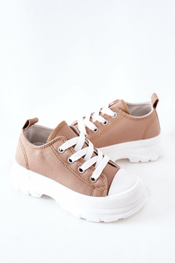 Chaussures de loisirs pour enfants avec une plateforme beige Travel Time 2