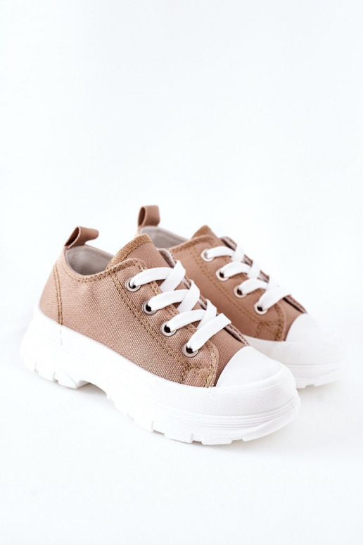Chaussures de loisirs pour enfants avec une plateforme beige Travel Time