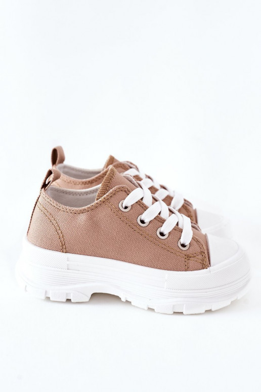 Chaussures de loisirs pour enfants avec une plateforme beige Travel Time