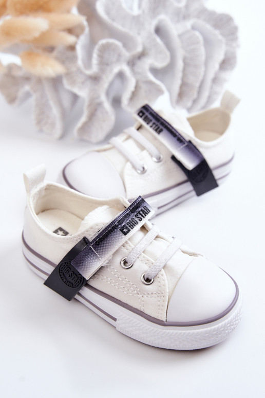 Puéril baskets à semelle plate BIG STAR JJ374075 couleur blanche