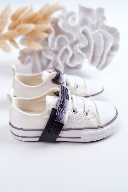 Puéril baskets à semelle plate BIG STAR JJ374075 couleur blanche