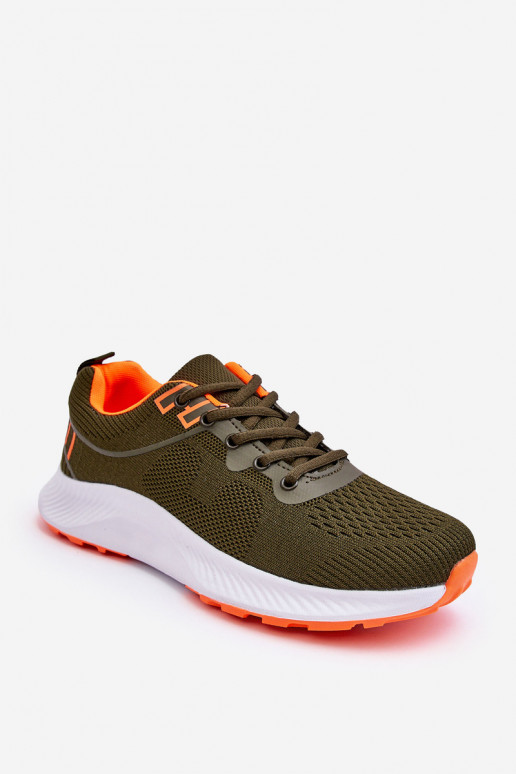 Modèle classique Mâle Style sportif chaussures avec des lacets couleur kaki Jasper