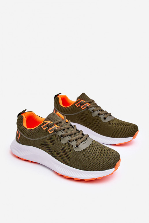 Modèle classique Mâle Style sportif chaussures avec des lacets couleur kaki Jasper