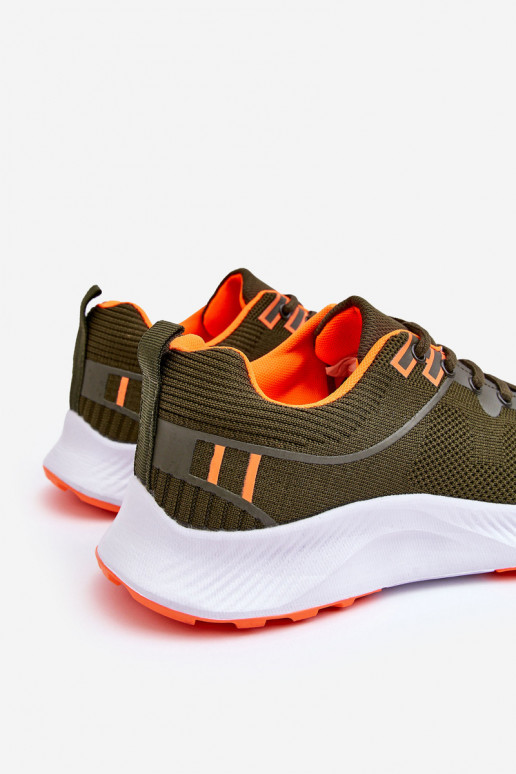 Modèle classique Mâle Style sportif chaussures avec des lacets couleur kaki Jasper