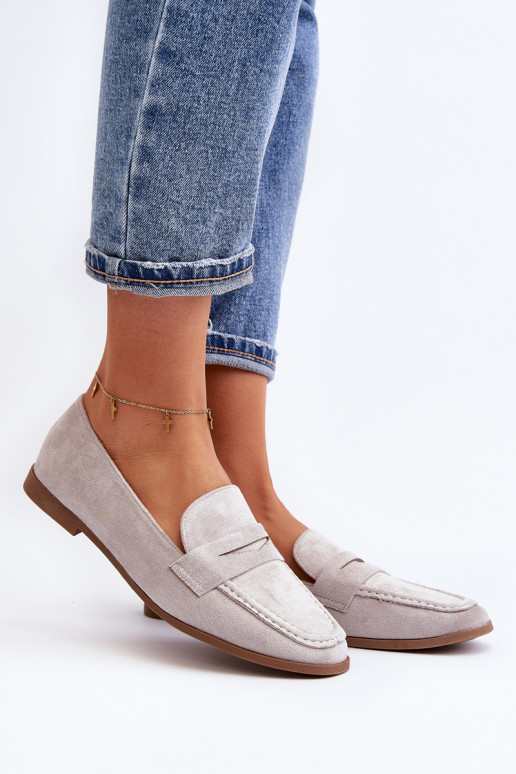 Féminin Modèle classique Mocassins couleur grise Olevin