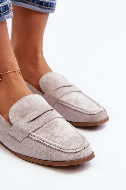 Féminin Modèle classique Mocassins couleur grise Olevin