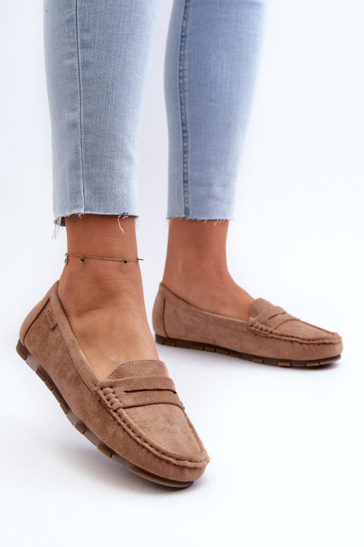 mocassins pour femmes en daim écologiqueoÀe Big Star NN274930 Memory Foam System beige