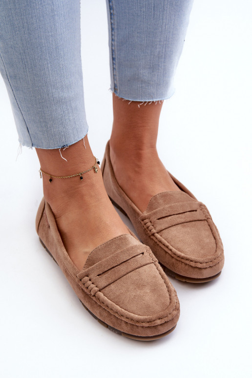 mocassins pour femmes en daim écologiqueoÀe Big Star NN274930 Memory Foam System beige