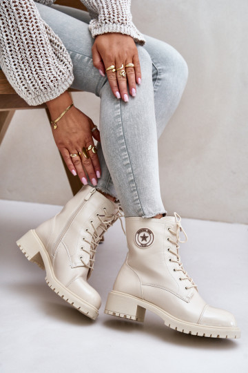 Bottines de travail Au Château réchauffer beige Soratta