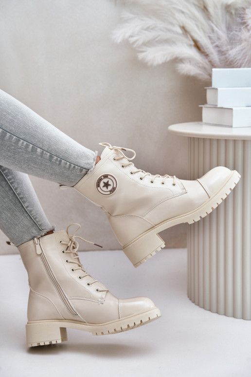 Bottines de travail Au Château réchauffer beige Soratta