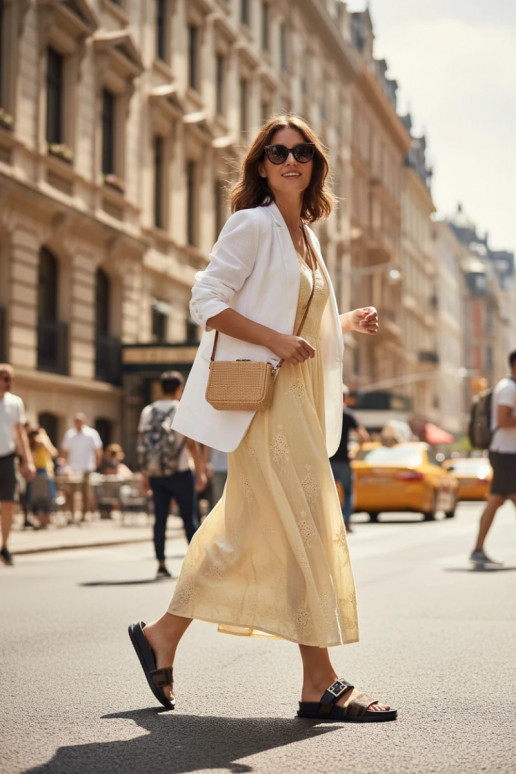 Pantoufles pour femmes avec boucles dorées couleur noire Fiorisse