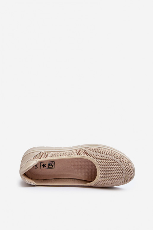 Ballerines avec une plateforme I Koturnie beige Aviaba
