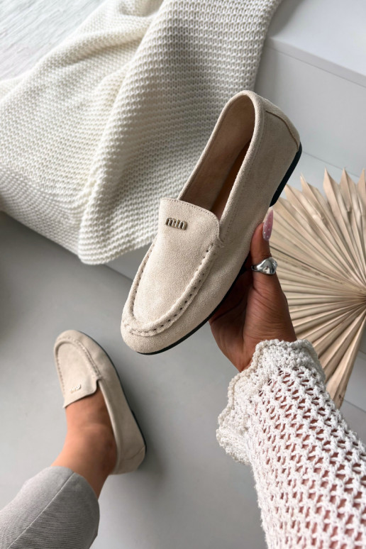 mocassins pour femmesPetitm couleur doréem Detalem beige Sarivelle