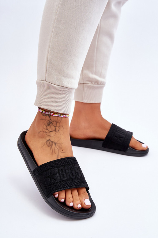 Féminin Pantoufles à la mode Big Star LL274A158 couleur noire