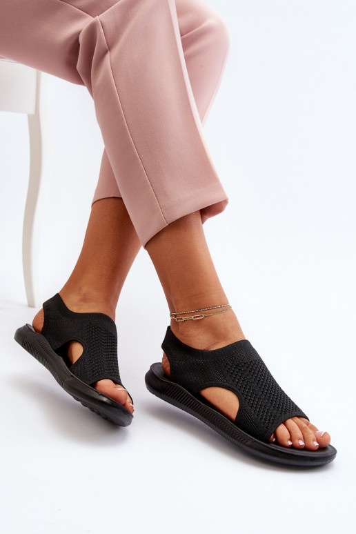 Style sportif Sandales pour femmes couleur noire Cesys