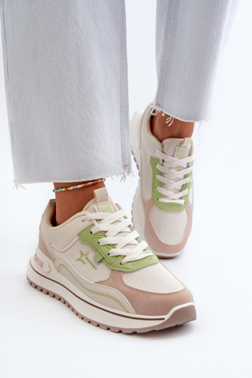 Chaussures de style sportif pour femmes Big Star NN274A091 beige-vert