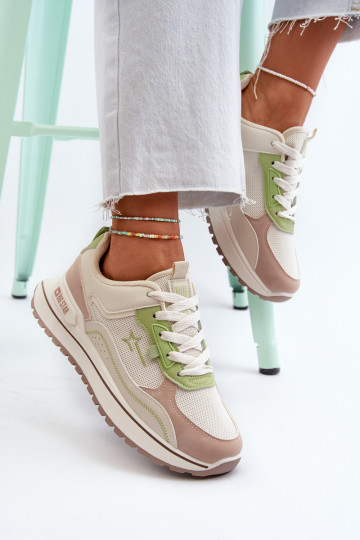 Chaussures de style sportif pour femmes Big Star NN274A091 beige-vert 2